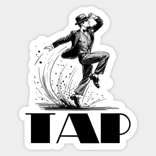 TAP dancer black sketch Sticker